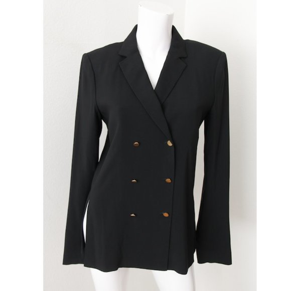 Celine Jackets & Blazers - Celine Double Breasted High Slit Crepe Blazer Jacket 40 Pheobe Philo